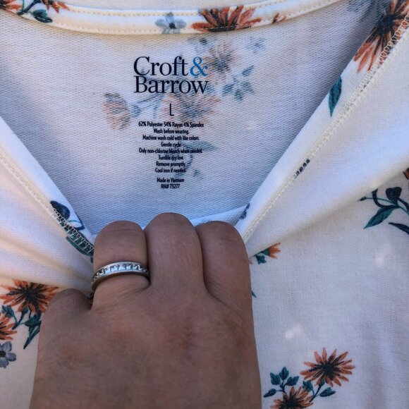 Croft & Barrow casual floral top cottagecore feminine - Picture 2 of 3